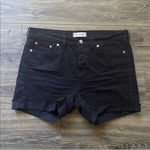 MADEWELL Black Rolled Jean Shorts